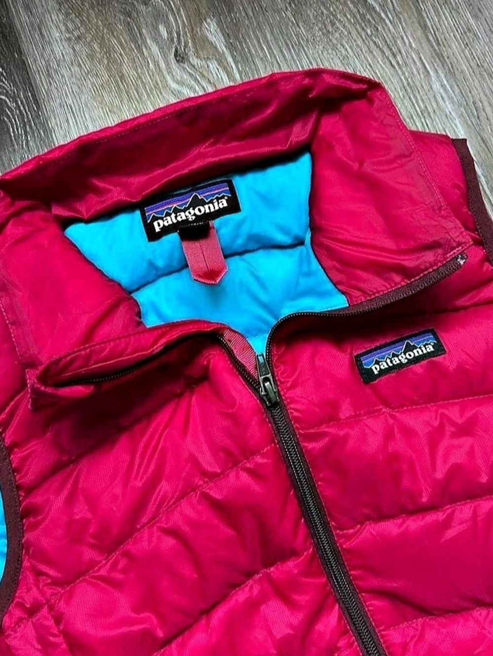 Patagonia Down Sweater Vest Quilted Puffer Vest in Pink Girls L (12)